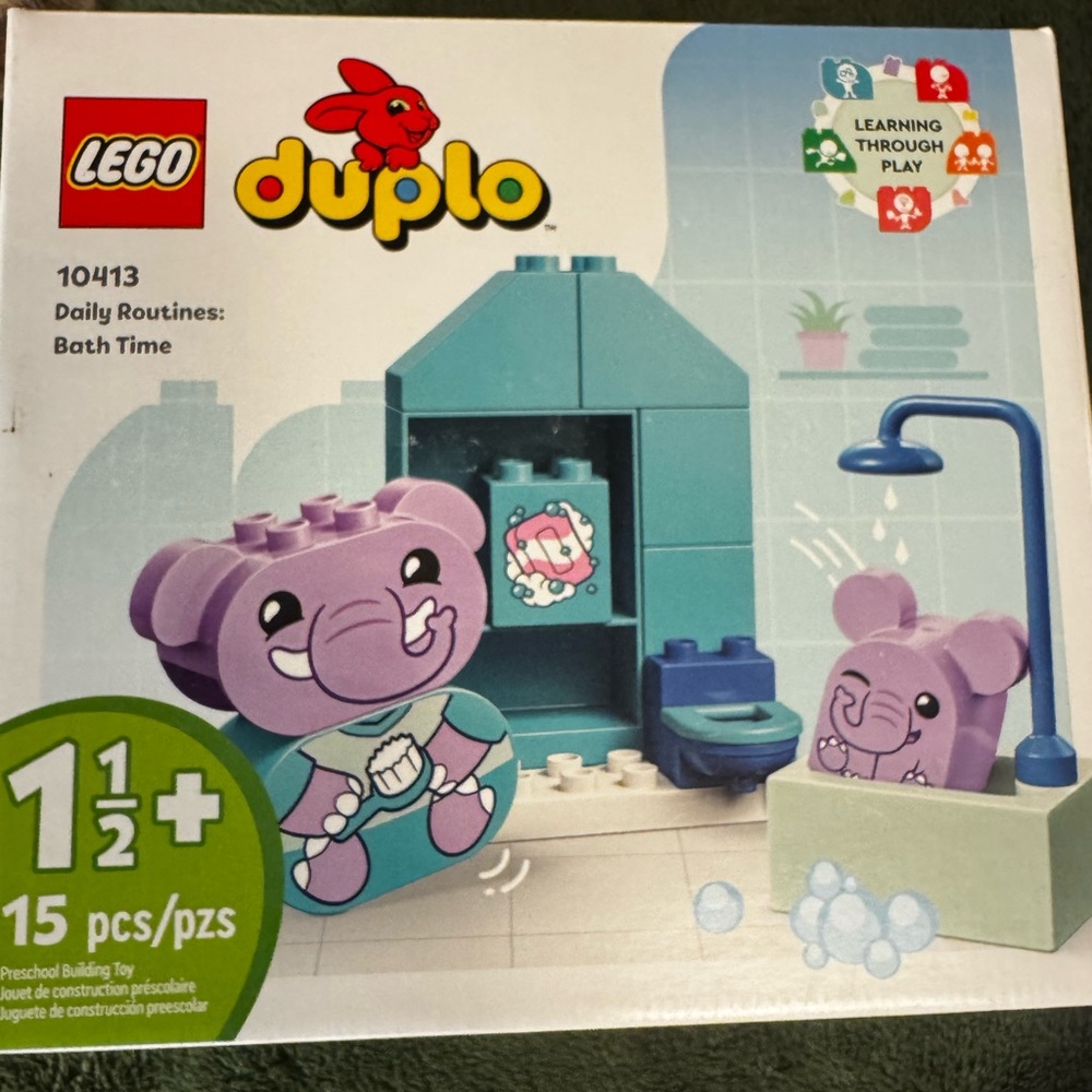 LEGO DUPLO Set with Blue and Green Blocks - Picture 2 of 2